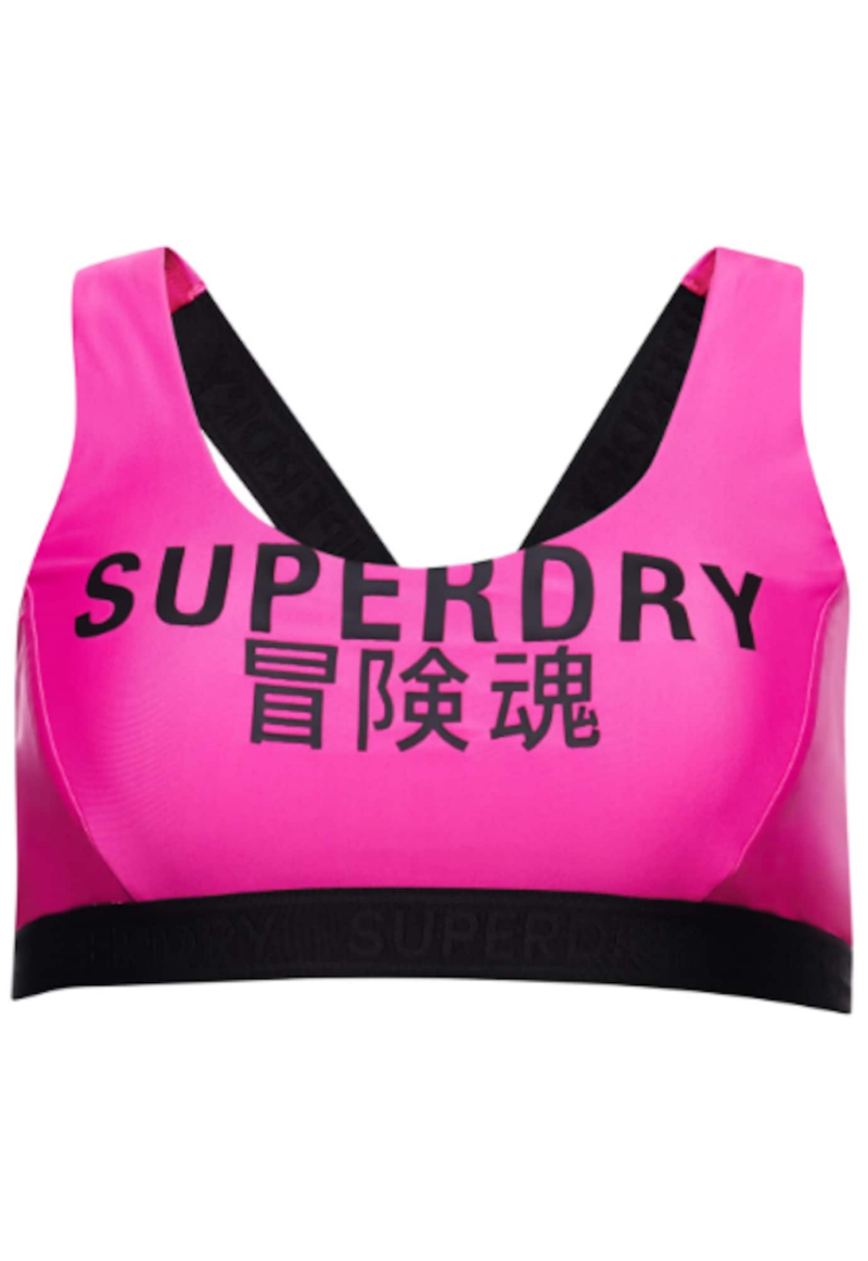 Superdry Sutien costum de baie  roz / negru