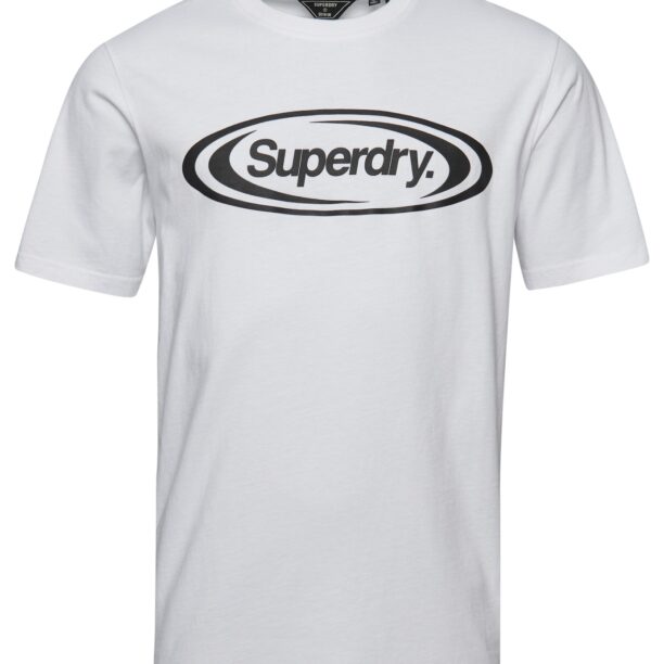 Superdry Tricou 'Game On 90s'  negru / alb murdar