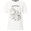 Superdry Tricou 'Suika'  bej / gri deschis / roșu / negru