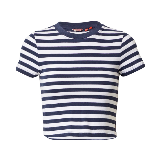 Superdry Tricou 'VINTAGE'  bleumarin / alb