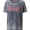 Superdry Tricou  albastru închis / roz pitaya