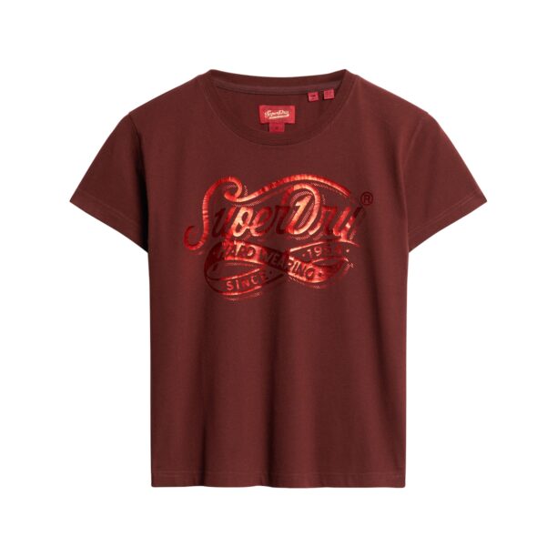 Superdry Tricou  roșu orange / roșu merlot