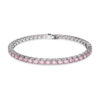 Swarovski Brățară 'Matrix Tennis bracelet'  roz / argintiu