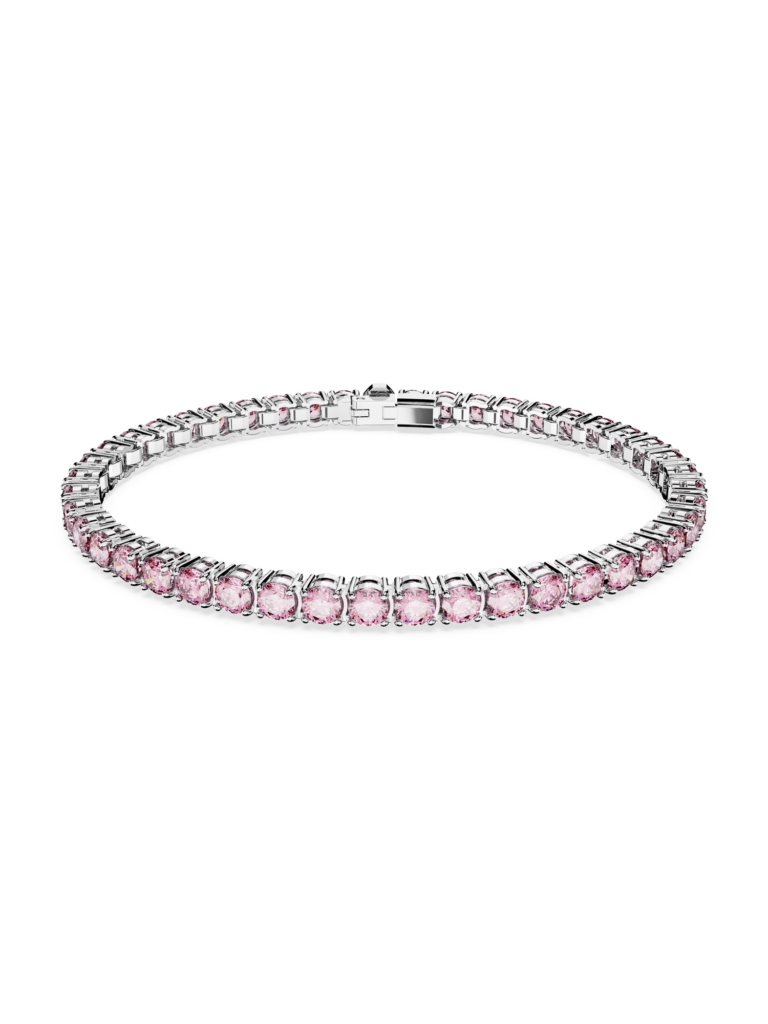 Swarovski Brățară 'Matrix Tennis bracelet'  roz / argintiu