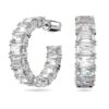 Swarovski Cercei 'Matrix hoop earrings'  argintiu