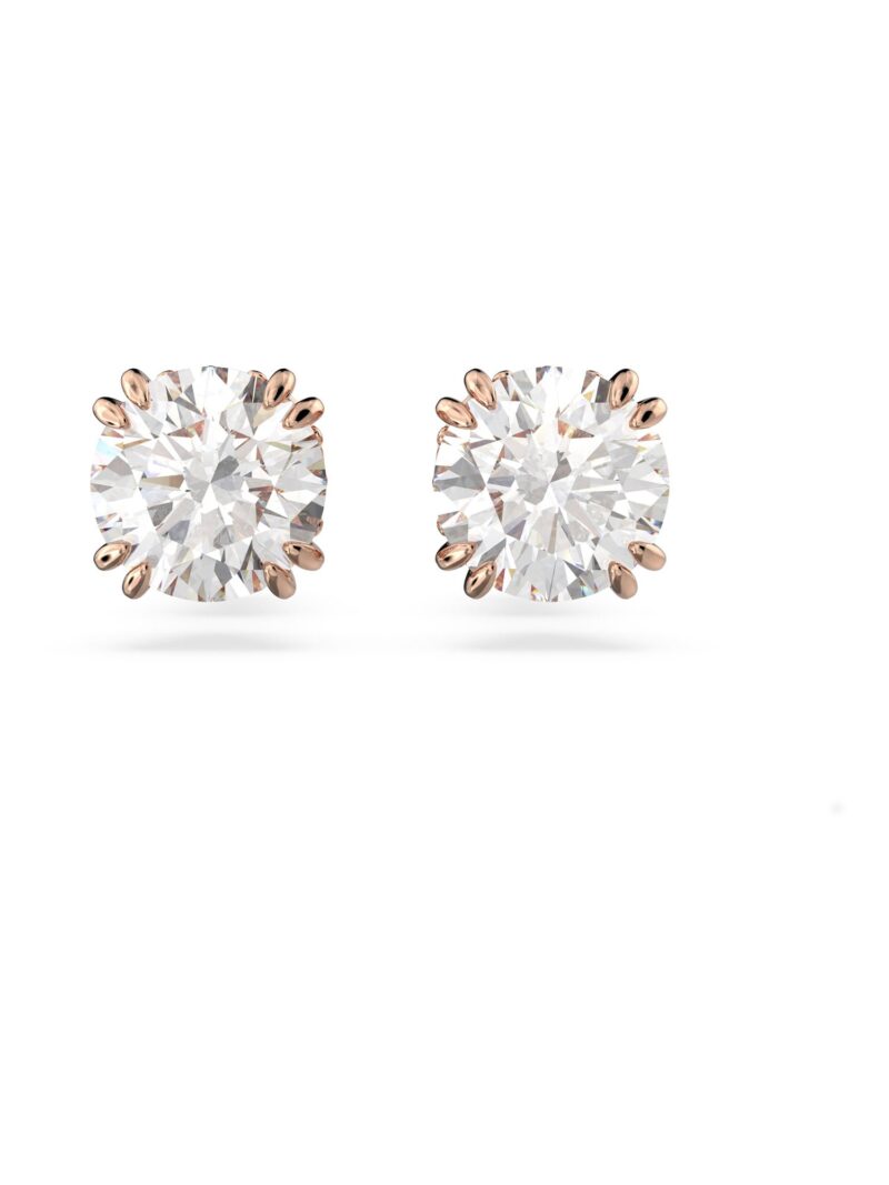 Swarovski Cercei 'Stilla stud earrings'  auriu - roz / transparent