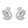 Swarovski Cercei 'Swan stud earrings'  argintiu / transparent