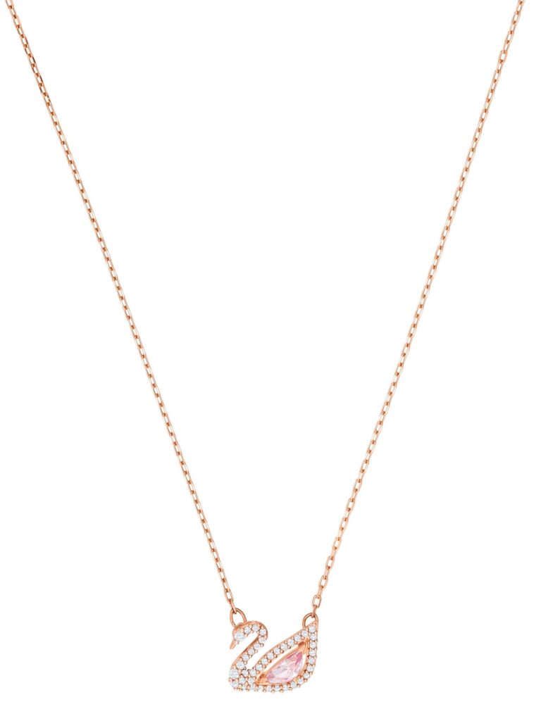 Swarovski Lanțuri 'Dazzling Swan'  auriu - roz / roz / alb