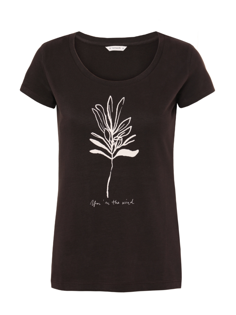 TATUUM Tricou 'ANTONIA 2'  ecru / maro