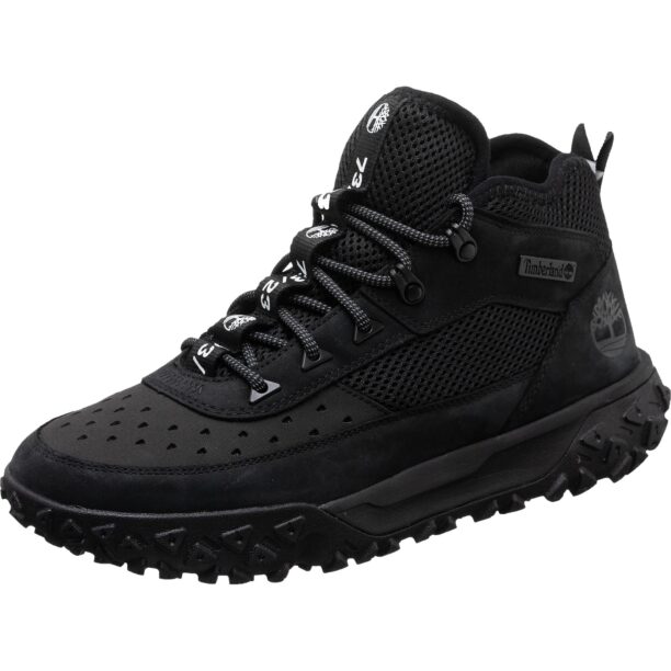 TIMBERLAND Bocanci cu șireturi 'Greenstride Motion 6'  negru / alb