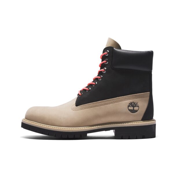 TIMBERLAND Bocanci cu șireturi  maro deschis / portocaliu somon / negru