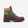 TIMBERLAND Bocanci cu șireturi  maro / verde / portocaliu