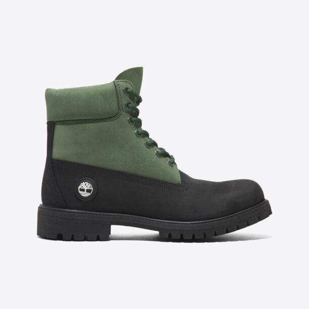 TIMBERLAND Bocanci cu șireturi  verde / negru