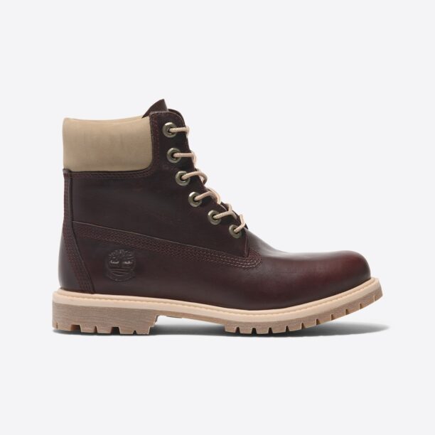 TIMBERLAND Ghete cu șireturi  bej / roșu burgundy