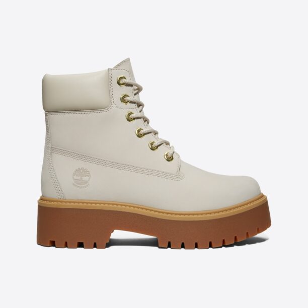 TIMBERLAND Ghete cu șireturi  galben / alb