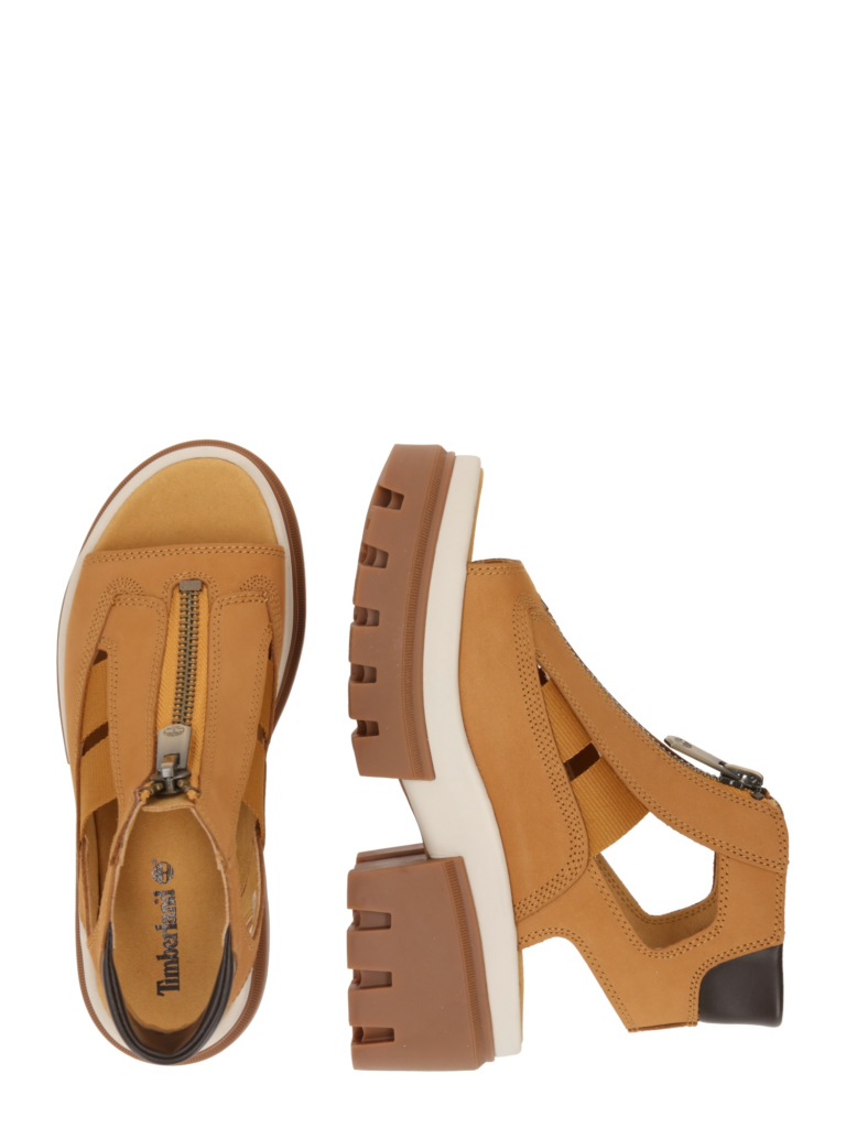 TIMBERLAND Sandale 'Gladiator'  maro caramel / negru