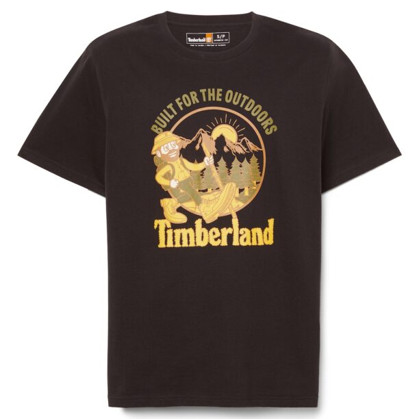 TIMBERLAND Tricou 'Hike Out'  maro deschis / galben / kaki / negru