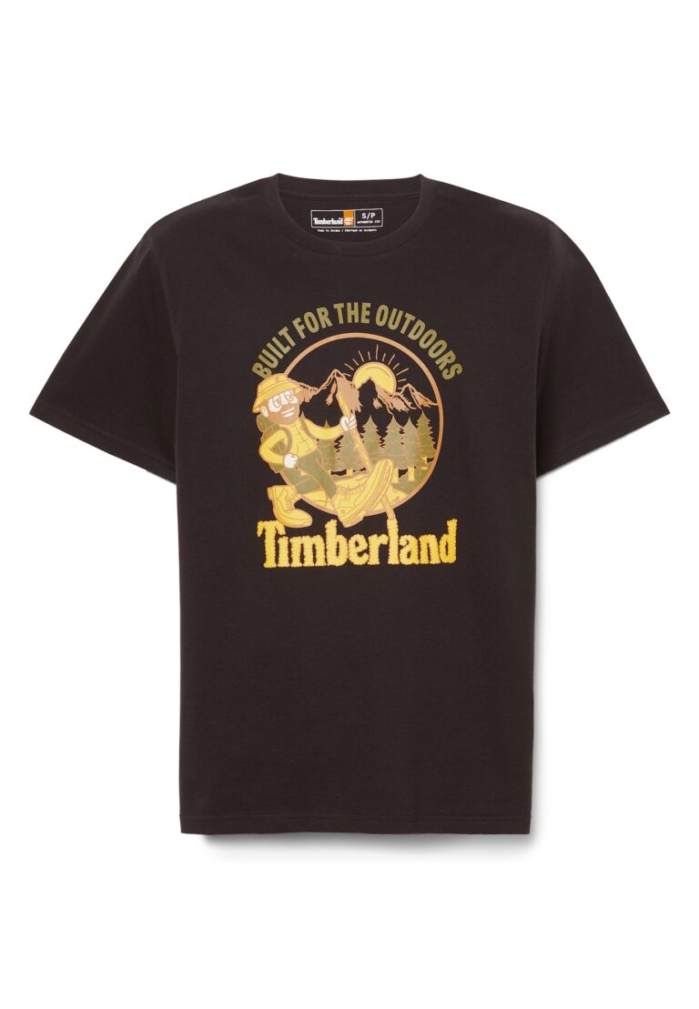 TIMBERLAND Tricou 'Hike Out'  maro deschis / galben / kaki / negru