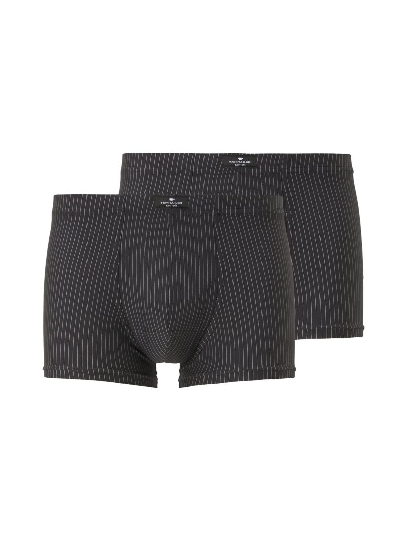 TOM TAILOR Boxeri  negru / alb