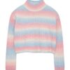 TOM TAILOR Pulover  albastru deschis / galben pastel / roz deschis