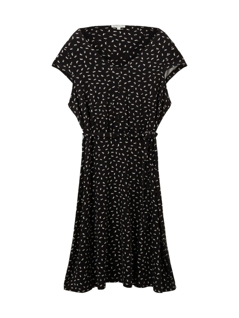 TOM TAILOR Rochie  maro / negru / alb