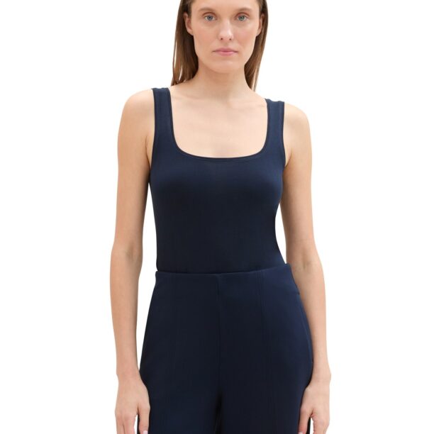 TOM TAILOR Top  bleumarin / alb