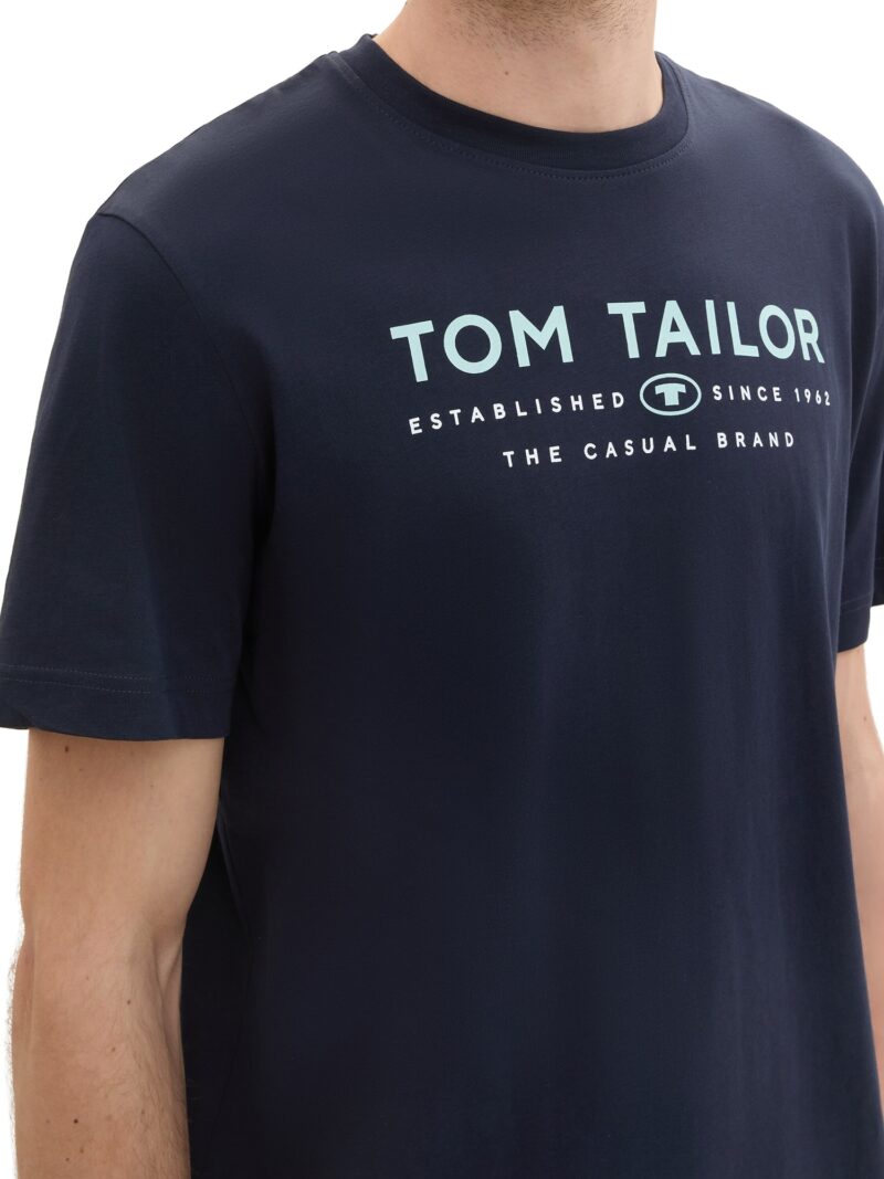 Preţ TOM TAILOR Tricou  albastru marin / albastru deschis / alb