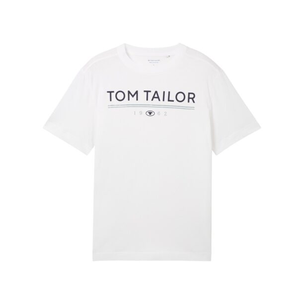 TOM TAILOR Tricou  albastru marin / albastru fumuriu / alb