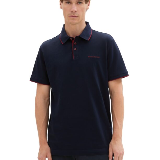 Original TOM TAILOR Tricou  bleumarin / roșu bordeaux