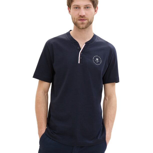 TOM TAILOR Tricou  bleumarin / roz / alb