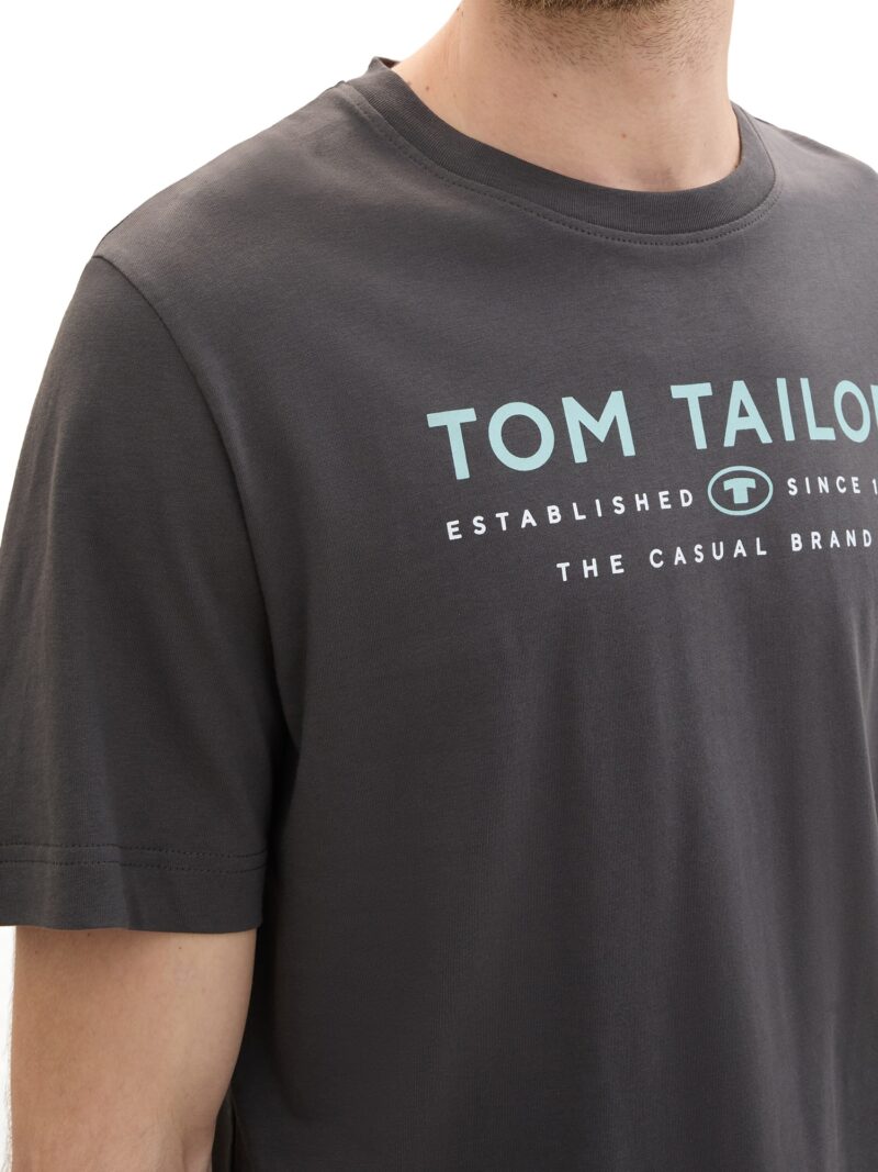 Preţ TOM TAILOR Tricou  gri deschis / gri amestecat / alb