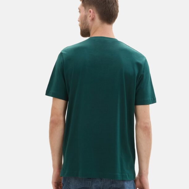 Cumpăra TOM TAILOR Tricou  indigo / verde închis / alb