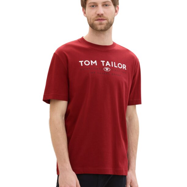 TOM TAILOR Tricou  roșu / negru / alb preţ