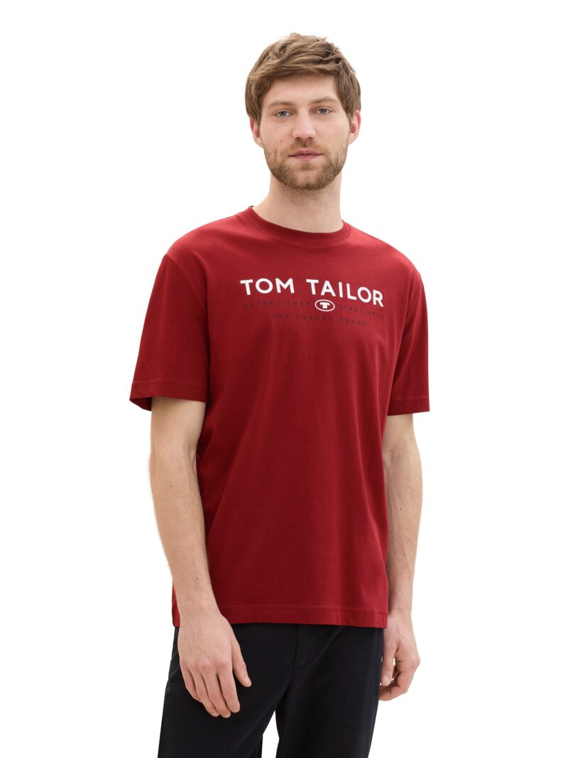 TOM TAILOR Tricou  roșu / negru / alb preţ