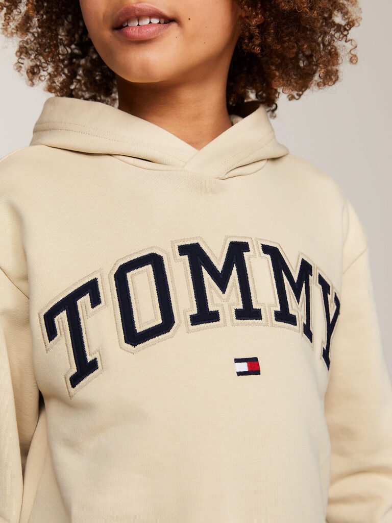 Cumpăra TOMMY HILFIGER Bluză de molton 'VARSITY'  crem / roșu / negru / alb