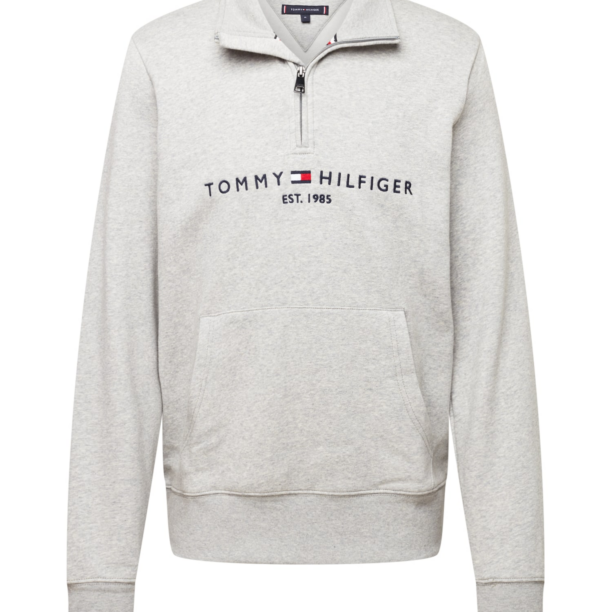 TOMMY HILFIGER Bluză de molton  albastru noapte / gri amestecat / roșu / alb