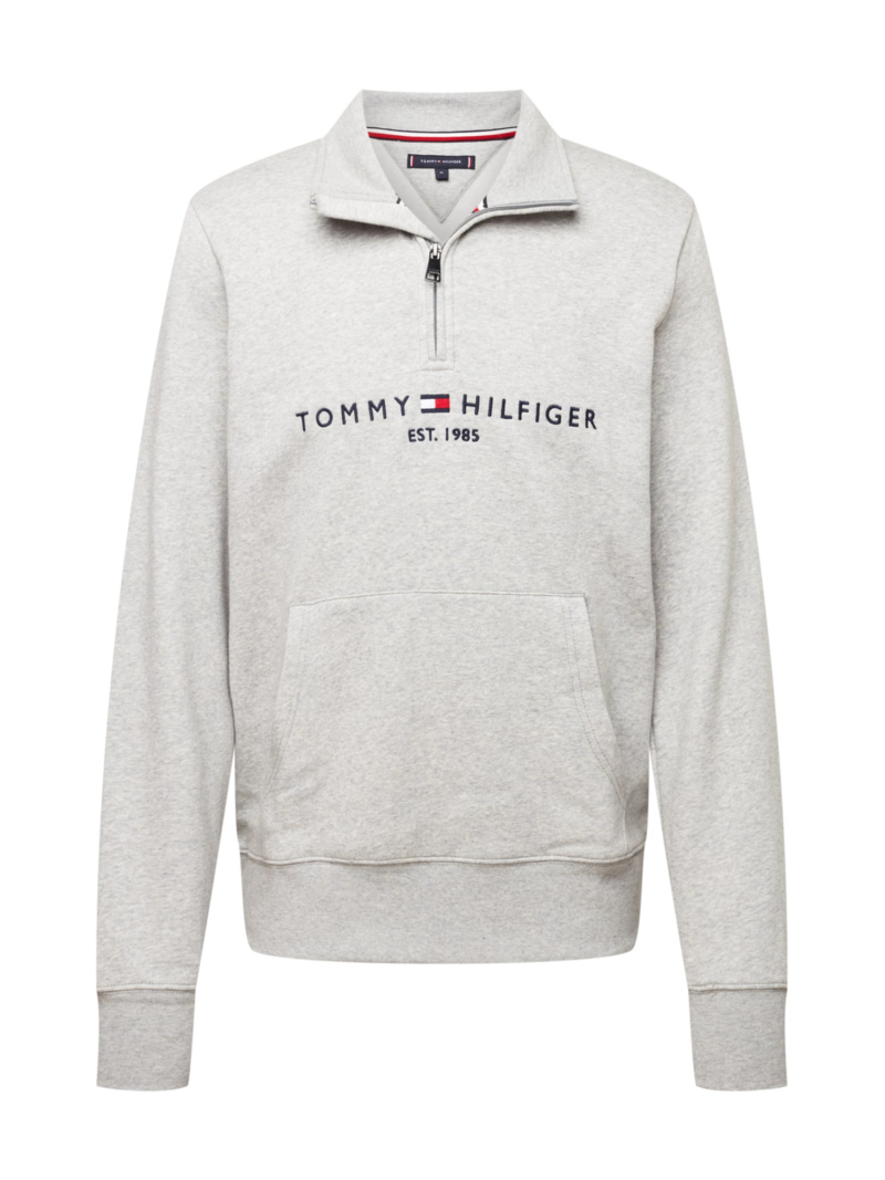 TOMMY HILFIGER Bluză de molton  albastru noapte / gri amestecat / roșu / alb