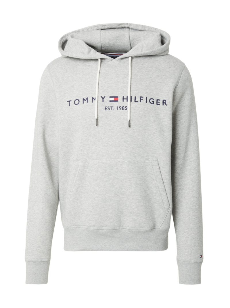 TOMMY HILFIGER Bluză de molton  bleumarin / gri amestecat / roșu / alb