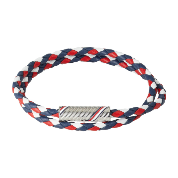 TOMMY HILFIGER Brățară  bleumarin / roșu / argintiu / alb