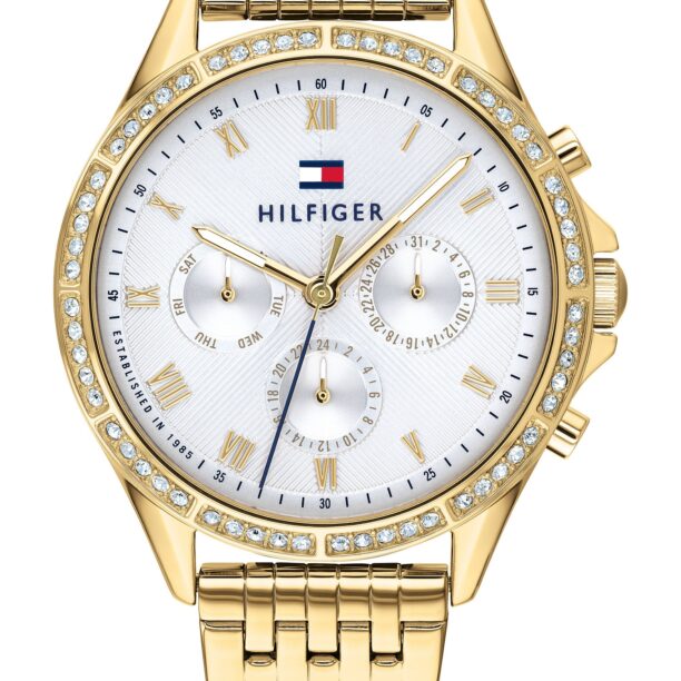 TOMMY HILFIGER Ceas analogic  auriu / alb