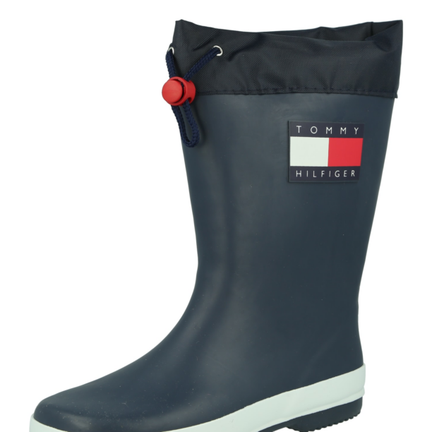 TOMMY HILFIGER Cizme de cauciuc  bleumarin / roșu / alb