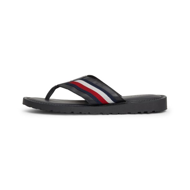 TOMMY HILFIGER Flip-flops  roșu / negru / alb