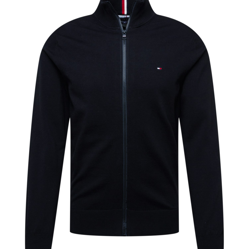 TOMMY HILFIGER Geacă tricotată  roși aprins / negru / alb