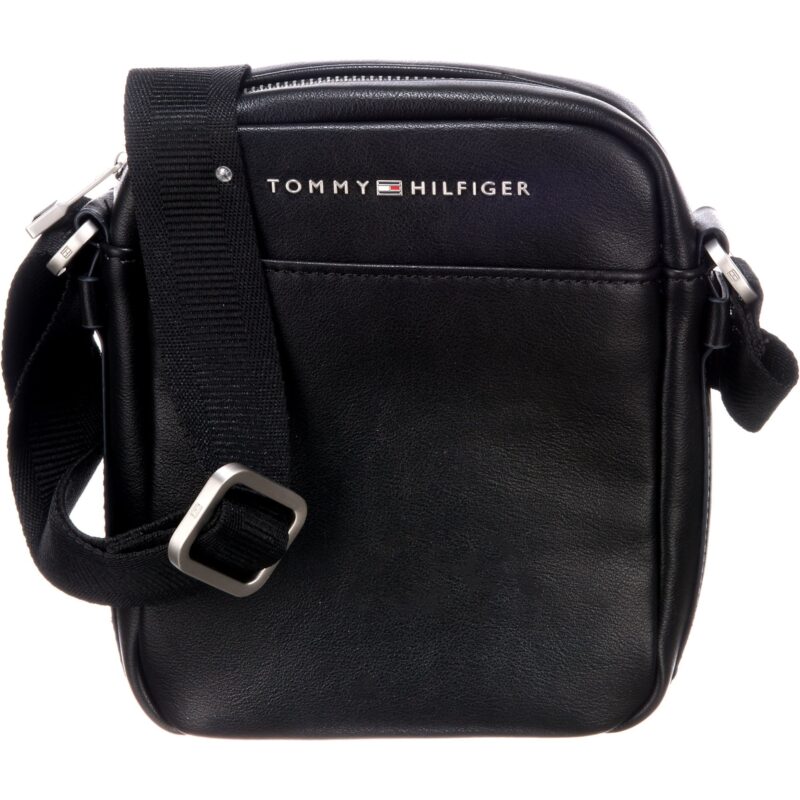 TOMMY HILFIGER Geantă de umăr  negru / alb