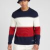 TOMMY HILFIGER Pulover 'MILANO'  albastru marin / roșu cireș / alb