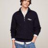 TOMMY HILFIGER Pulover  albastru / alb