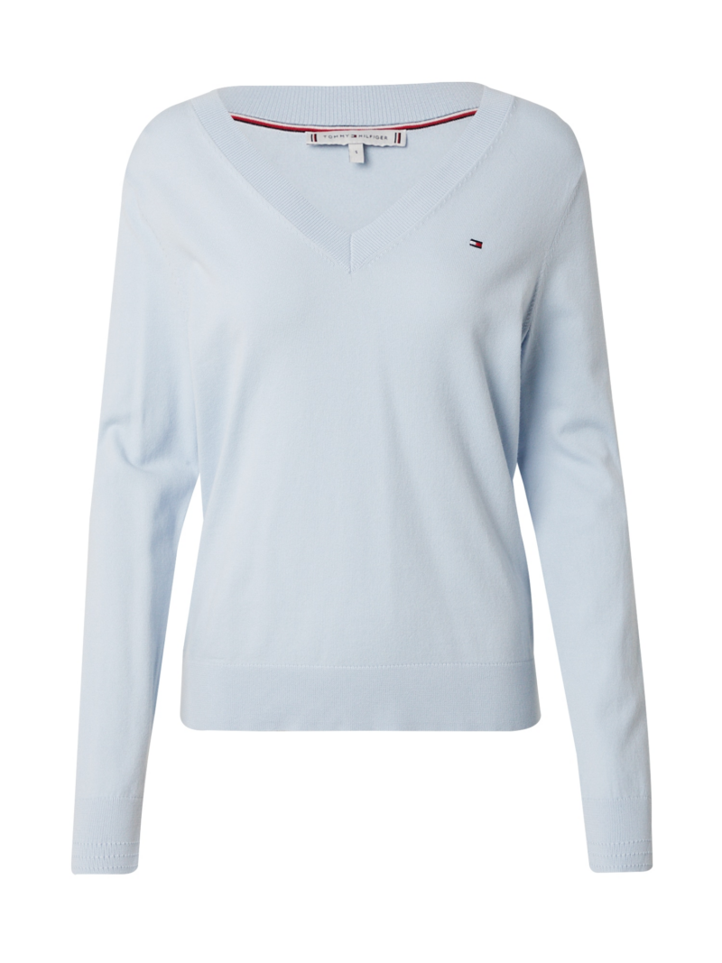 TOMMY HILFIGER Pulover  bleumarin / albastru deschis / roșu / alb