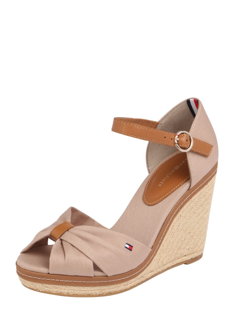 TOMMY HILFIGER Sandale 'Iconic Elena'  bej / maro deschis