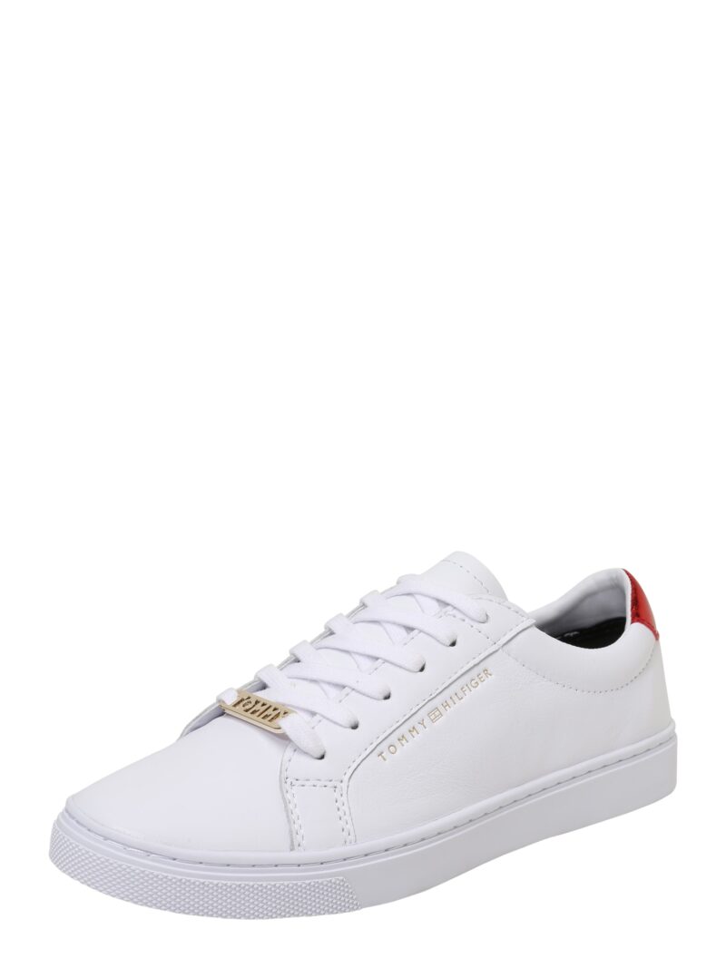 TOMMY HILFIGER Sneaker low 'Essential'  auriu / roșu / alb