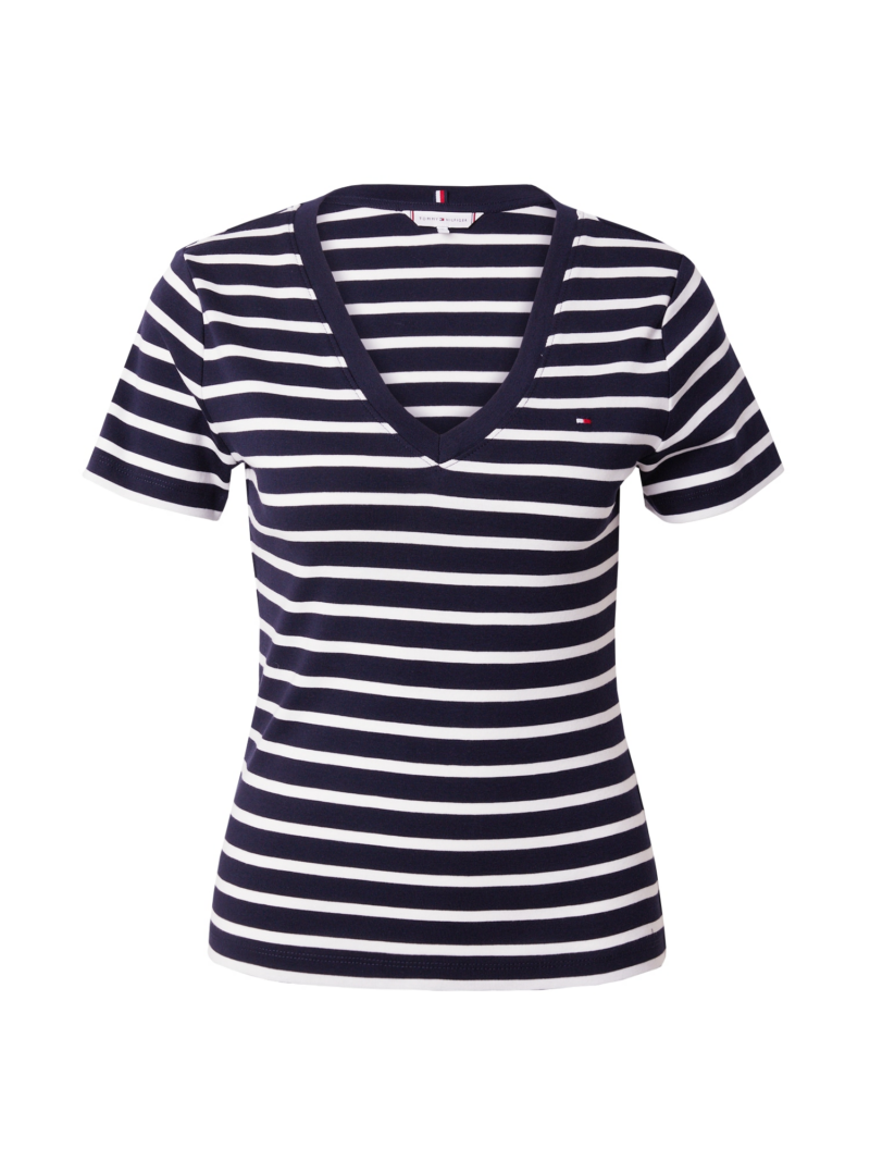 TOMMY HILFIGER Tricou 'Cody'  albastru marin / roșu intens / alb